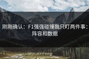 刚刚确认：F1强强碰撞我只盯两件事：阵容和数据